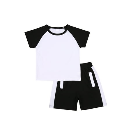 

Owl s-Yard Simple Toddler Baby Boys Summer Cotton Short Sleeve T-Shirt Tops+Short Pants 2 Piece Outfit Set Comfortable Clothes