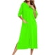 thumbnail image 1 of Karight Women Zipper Robe 3/4 Sleeves Housecoat Dress Full Length Nightgown with Pockets Lounge House Coats Long Bathrobe, 1 of 6