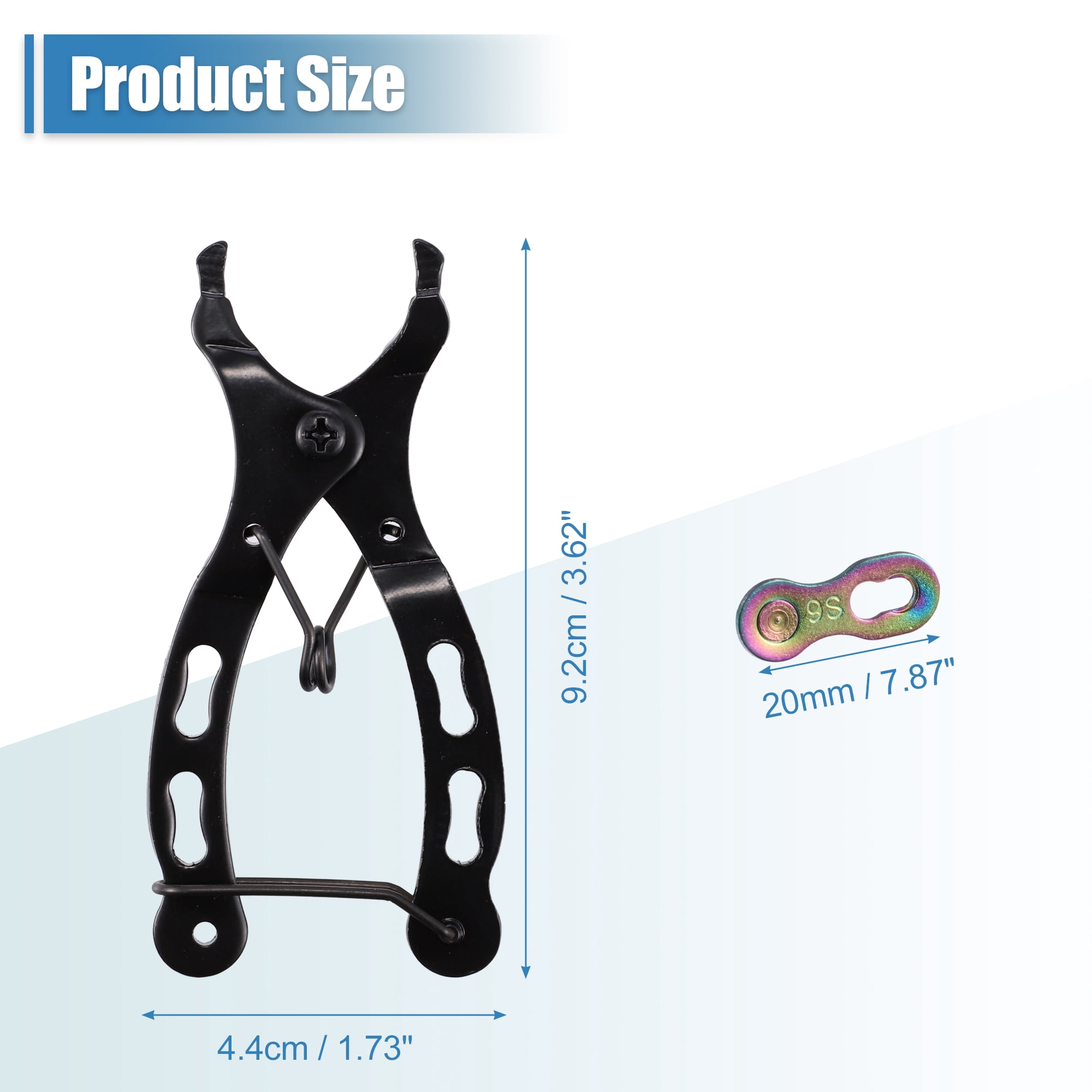 Unique Bargains Universal Bike Chain Tool Kit 5 Quick Link Connectors 9 Speed Chain