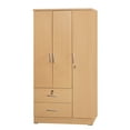thumbnail image 1 of Go Green Woods Symphony Wardrobe Armoire Closet with Two Drawers (Maple), 1 of 1