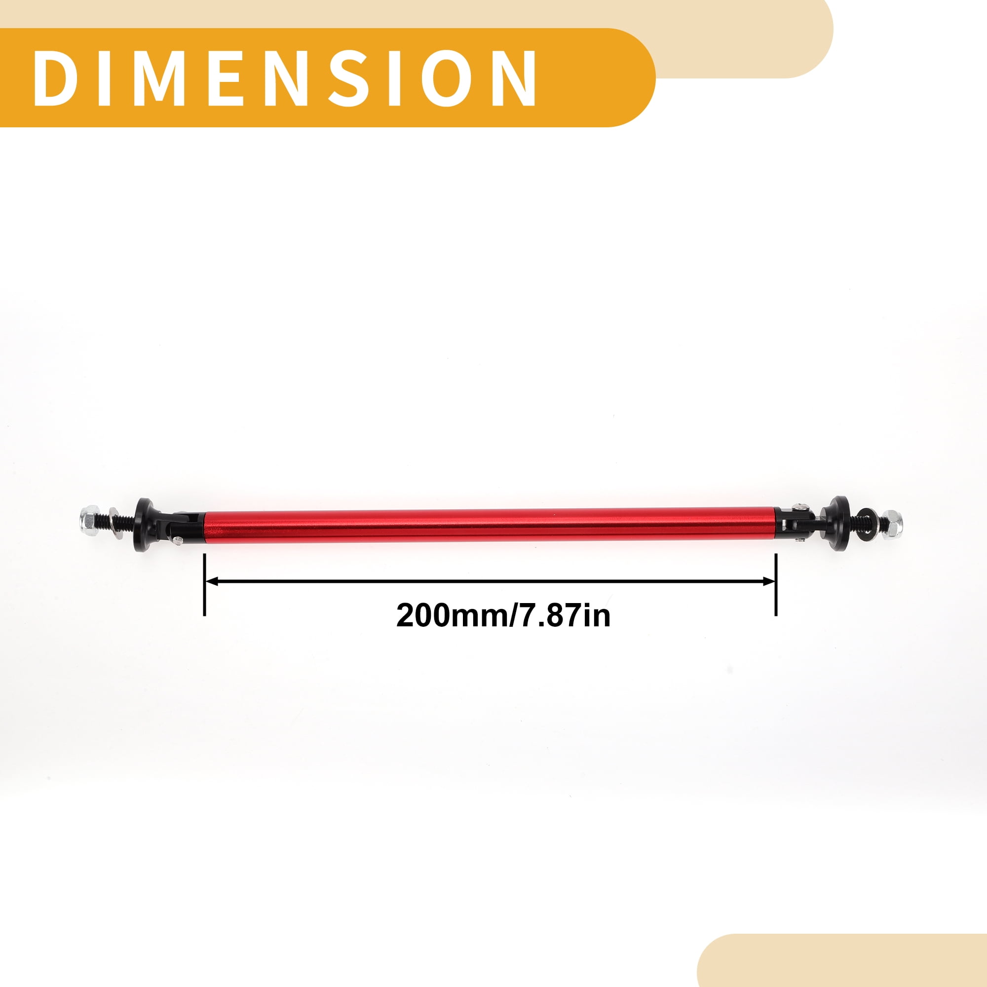 Unique Bargains 2 Pcs 7.87" Car Splitter Support Rods Adjustable Bumper Strut Bars