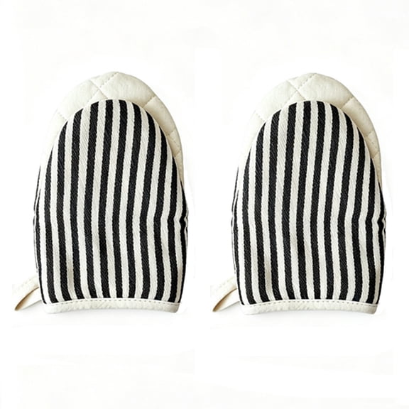 1 Pair Mini Oven Mitts,High Heat Resistant Oven Gloves,Kitchen Short Oven Mit with Hanging Loop for BBQ, Baking, Cooking and Grilling