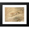 thumbnail image 2 of Samuel Howitt 18x14 Black Modern Framed Museum Art Print Titled - A Cheetah Crouching by a Pool, 2 of 5