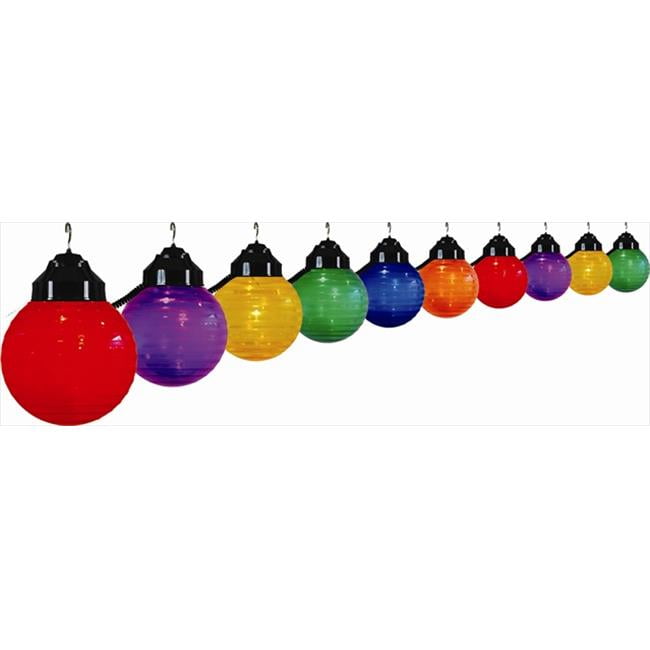 Polymer Products 160410526 Ten Globe String Light Black, Etched