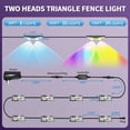 thumbnail image 7 of 50FT Low Voltage RGB Color Changing Fence Lights, Triangle LED String Lights, Waterproof for Party Gathering Patio Barbecue Outdoor Activities, 7 of 7