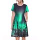 thumbnail image 1 of Balery Northern Lights 2 Vestidos sueltos de manga corta para mujer, vestidos de verano 2025, vestidos casuales de corte A con vuelo., 1 of 6