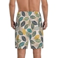 thumbnail image 4 of Lsque Vintage Leaves Mens Sleep Pajama Shorts,Short Pajama Pants, Cotton Ultra-Soft Knit-Large, 4 of 9