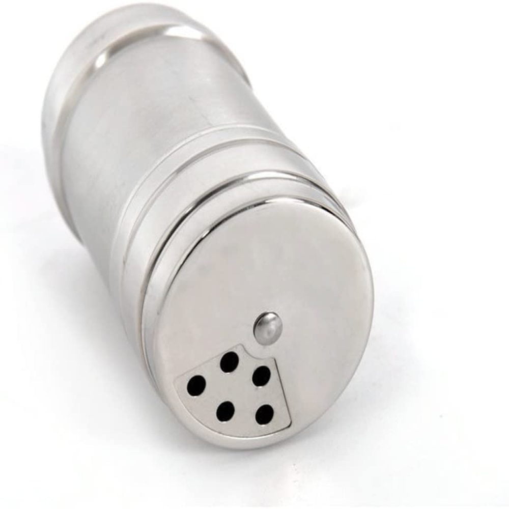 Verdental Adjustable Stainless Steel Dredge Salt Pepper Shaker Seasoning Cans with Trefoil Rotating Cover Small 