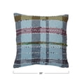 thumbnail image 2 of Creative Co-Op Creative Co-Op Woven Cotton and Wool Madras Plaid Pillow with Chambray Back, Multicolor, 2 of 5