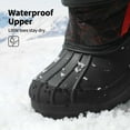 thumbnail image 5 of Dream Pairs Unisex Kids Waterproof Winter Snow Boots, Mid Calf, Black Red, Size 5 M US Big Kid, 5 of 6