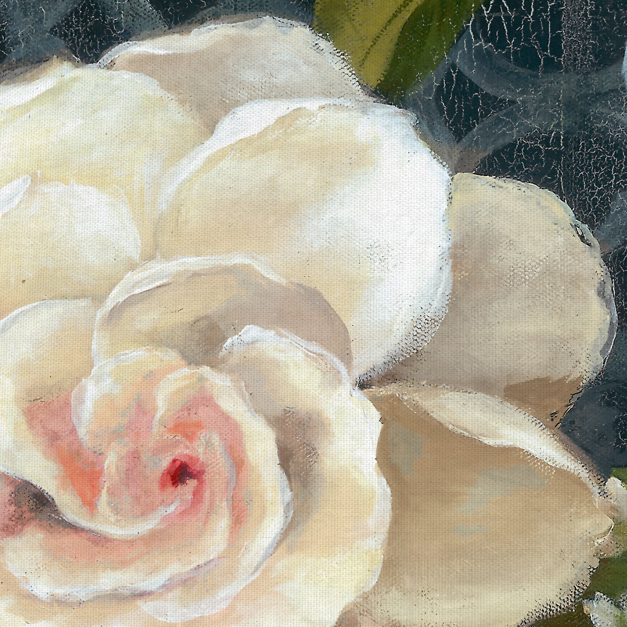 Masterpiece Art Gallery Midnight Garden I Flower Assortment by Nan Canvas Art Print 30" x 30"