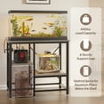thumbnail image 3 of Bestier 20-29-37 Fish Aquarium Tank Stand with Power Outlets, 3-Tier Heavy Duty Metal Reptile Stand Reversible Storage Shelf, 3 of 8