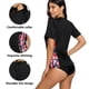 thumbnail image 3 of Camisa de natación de manga corta de dos piezas para mujer con sujetador integrado para nadar al aire libre con pantalones cortos, 3 of 7