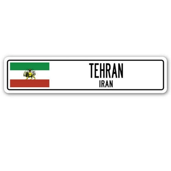 SignMission SSC-Tehran Ir Tehran, Iran Street Sign - Iranian Flag City Country Road Wall Gift