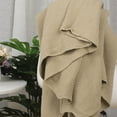 thumbnail image 7 of PiccoCasa 1Pcs Cotton Textured Solid Soft Decorative Knit Blanket Khaki 60"x78", 7 of 7