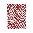 thumbnail image 7 of DouZhe Ultra-Soft Micro Fleece Lightweight Flannel Bed Blanket, Red Zebra Texture Print Cozy Warm Throw Blankets, 80"x60", 7 of 7