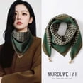 thumbnail image 4 of New Warm Square Scarf Magnetic Button Triangle Scarf Cotton Scarf Women's Spring, Autumn, and Winter Western style Neck Style Ve, 4 of 5