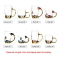 thumbnail image 2 of Irfora Blue Rose Enamel Craft Water Cup Drink Mug con mango Diseño Tea Coffee Cup with Spoon Paño de limpieza Set 320ML Irfora taza, 2 of 7
