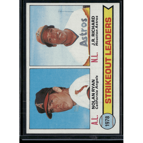 Collectible 1980 Topps Nolan Ryan Jr Richard #206 1979 Strikeout Leaders Baseball Card (EX)