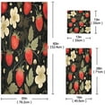 thumbnail image 3 of Strawberry Flower Towels 3 Pack Bath Towels for Bathroom Set Soft Cotton Highly Absorbent Lightweight & Quickdry Towel Set 1 Bath Towel,1 Hand Towel,1 Washclothe Wash cloth, 3 of 6