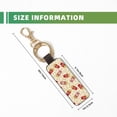 thumbnail image 3 of Wukai Cartoon Popcorn Print Leather Car Keychain, Universal Key Fob Keychain, Leather Key Chain Holder for Men and Women,360 Degree Rotatable, 3 of 5