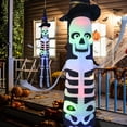 thumbnail image 3 of Decoración de manga de viento de calavera de Halloween, luces decorativas de Halloween, linternas de esqueleto de calavera, 3 of 5