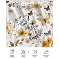 thumbnail image 5 of Vintage Botanical Wrap Around Bed Skirts for King Bed 18" Drop, Bed Skirt with Adjustable Elastic Belt Dust Ruffle Bed Valance for Bedroom Hotel Luxury Yellow Spring Floral Butterfly Bed Frame Cover, 5 of 7