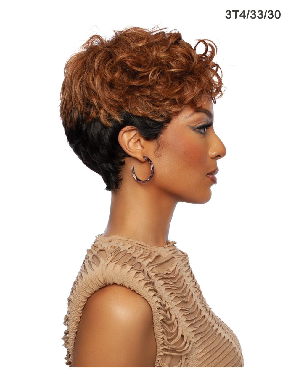 Mane Concept Trill 11A Unprocessed 100% Human Hair Full Wig - TR1151 PIXIE WEAVE (3T4/33/30)