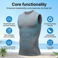 thumbnail image 4 of dgysar Men's Compression Swim Vest Quick-Dry Rash Guard Sleeveless Top Beach Sun Protection Surfing Grey L, 4 of 7