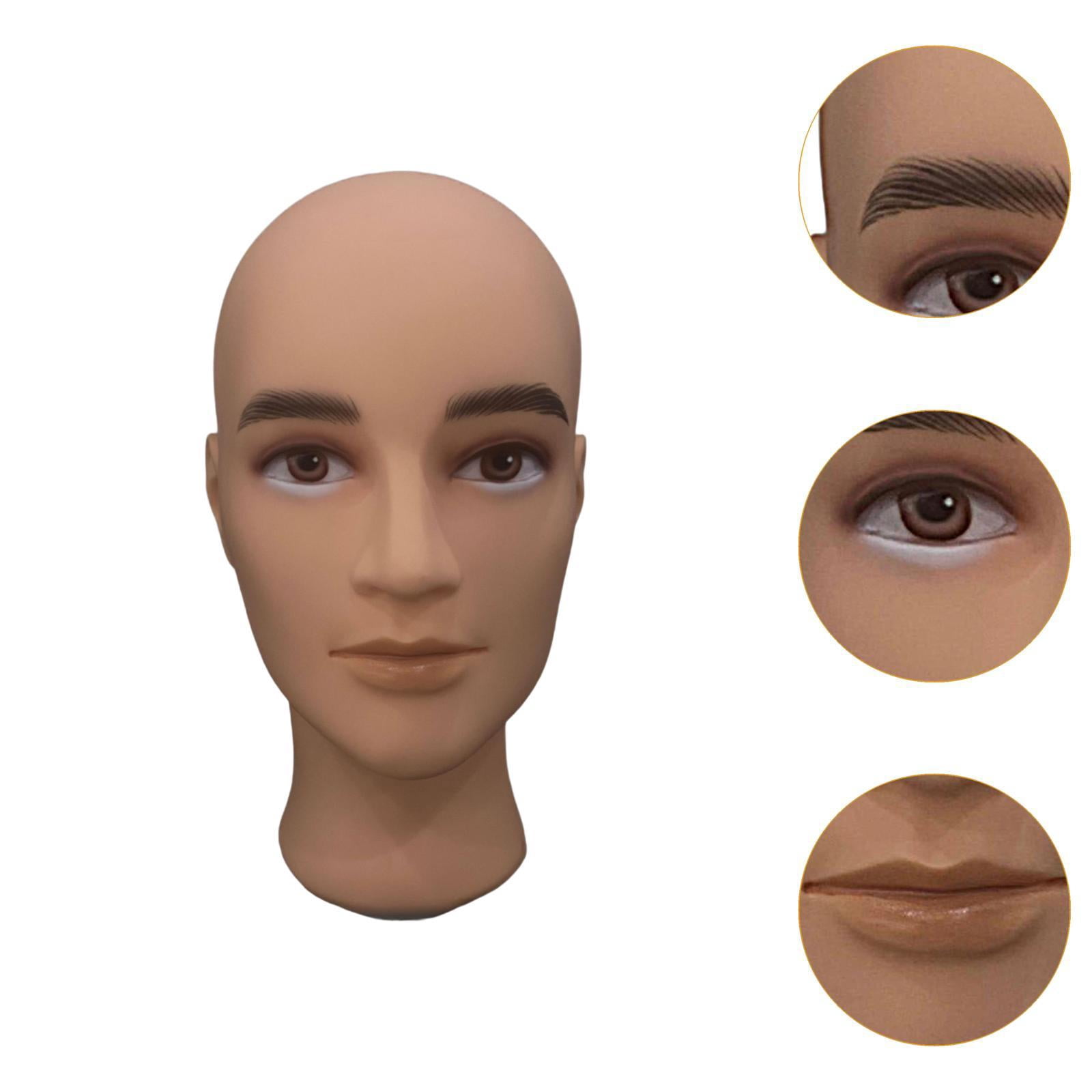 TOOYFUL Male Bald Mannequin Head Manikin s Head Stand s Displaying Making Styling Holder Display Model for Shopping Mall 03