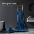 thumbnail image 2 of Jessy Home 2 Pack Ultra Soft Cozy Hand Towels 200 GSM Navy Blue Hand Towel Set, 2 of 9