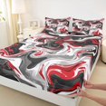 thumbnail image 3 of Homewish Gradient Marble 4 Pieces Queen Sheet Sets for Boys Girls,Abstract Stone Pattern Ultra Soft Flat Sheet,Marbling Watercolor Queen Fitted Sheet,Breathable Home Decor, 3 of 7