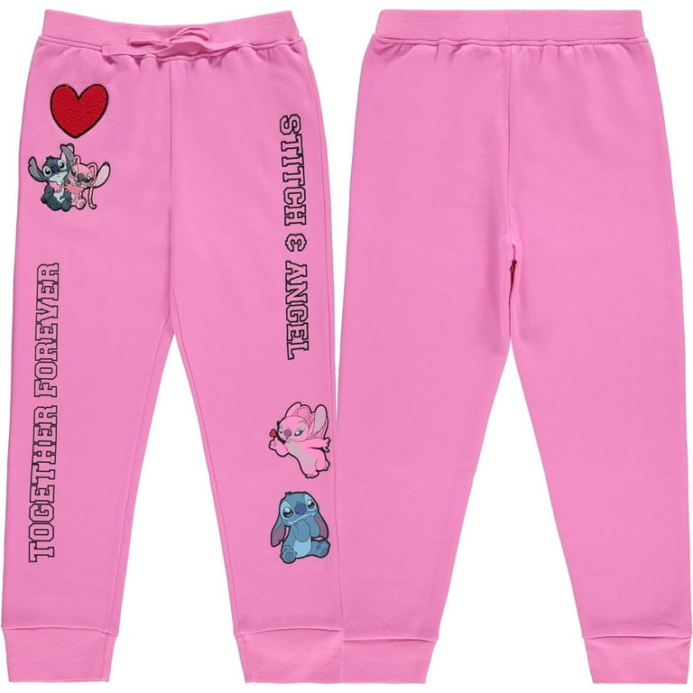 DISNEY Girls Lilo and Stitch Jogger Sweatpants with Minnie Mouse Princesses Little and Big Girls Sizes 4 16