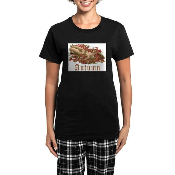 CafePress - AUTUMN ANIME Women's Dark Pajamas - Women's Short Sleeve Print T-Shirt and Pants Dark Cotton Pajama Set