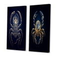 thumbnail image 3 of Designart "Elegant Scorpio Gold on Blue II" Scorpio Wall Art Set Of 2 - Modern Gold Wall Decor Set Of 2, 3 of 6