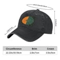 thumbnail image 3 of Vintage Cotton Washed Distressed Baseball Cap - Abstract Design in Orange & Green Curved Brim Golf Dad Hat for Men & Women, 3 of 6