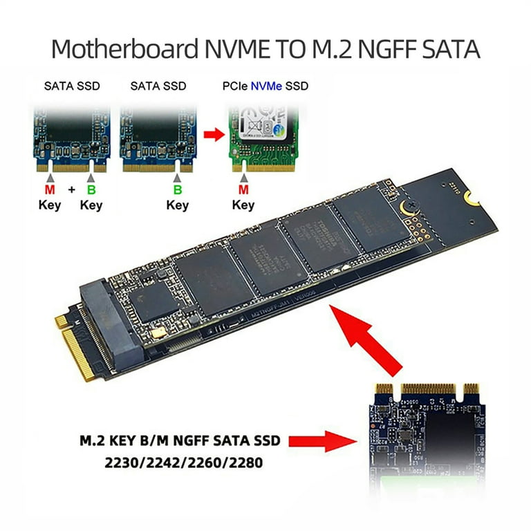 FVH SATA NGFF Key B+M SSD to NVME M-key Motherboard Desktop