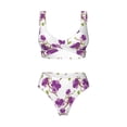 thumbnail image 4 of Daiia Orchids Flowers Women's Bikini Set Two Piece Swimsuit High Waisted Bikini Adjustable Straps Bikini Perfect for Beach, Pool, and Summer Vacation-, 4 of 9
