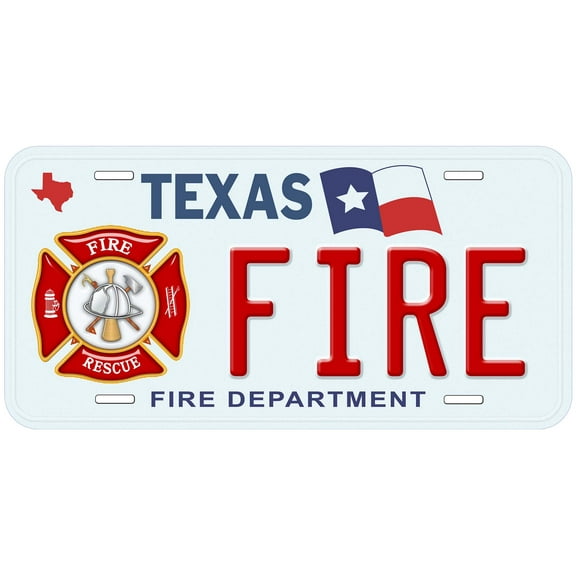 TX Fire And Rescue Novelty Car Auto License Plate