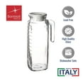 thumbnail image 3 of Bormioli Rocco Gelo Jug, White Lid - 41 Oz. Glass Pitcher with Lined Grip Pattern, Convenient Handle & Easy-Pour Spout - Italian Glassware for Juice, Water, Lemonade, Milk - BPA-Free, Dishwasher Safe, 3 of 7