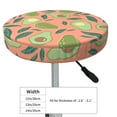 thumbnail image 2 of Cute Avocado Orange Leaves Round Bar Stool Seat Covers, Elastic Round Chair Cover Stool Seat Slipcover Bar Stool Cushions Round Pad for 12-14 inch, 2 of 5
