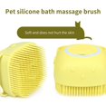 thumbnail image 3 of Cepillo De Masaje De Silicona Para Mascotas, Herramienta De Baño De Cubo Cuadrado Suave Y Cómoda, Cepillo De Limpieza, Dispensador De Champú Para Perros Y Gatos Con Mango Antideslizante Inevent CE003049-02, 3 of 6