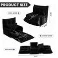 thumbnail image 2 of Centilab Single Folding Sofa Bed Chair with Pillows, 5 Position Adjustable Sleeper Chair Convertible Lounge Sofa with Armrest Floor Seating for Living Room Bedroom, Black, 2 of 8