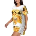 thumbnail image 3 of Womens Pajama Sets With Pocket, Honey Bee Lounge Sets Short Sleeve Sleepwear PJ Sets for Women, 3 of 6