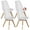 White, variant on Dovelina Dining Chairs Set of 2, Upholstered Mid Century Modern Accent Chairs for Kitchen Living Room