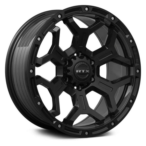 RTX Goliath 18x9 6x139.7 ET0 CB106.1 Satin Black Milled Rivets Wheel