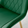 thumbnail image 6 of Furniturebox UK Pesaro Modern Adult Velvet Green Dining Side Chairs, Set of 2, 6 of 6