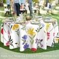 thumbnail image 6 of Wildflower 60 Inch Round Tablecloth,Colorful Floral Leaves Table Cloth Waterproof Stain and Wrinkle Resistant Circle Table Cover for Kitchen Dining Picnic Camping Indoor Outdoor Decor, 6 of 6