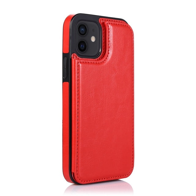 Funda de cuero tipo billetera de lujo para iPhone 14 13 12 Mini Flip 11 Pro XR XS Max X 6 6s 7 8 Plus 5 5s SE 2020 2022 funda con ranuras para tarjetas Tan Jianjun unisex