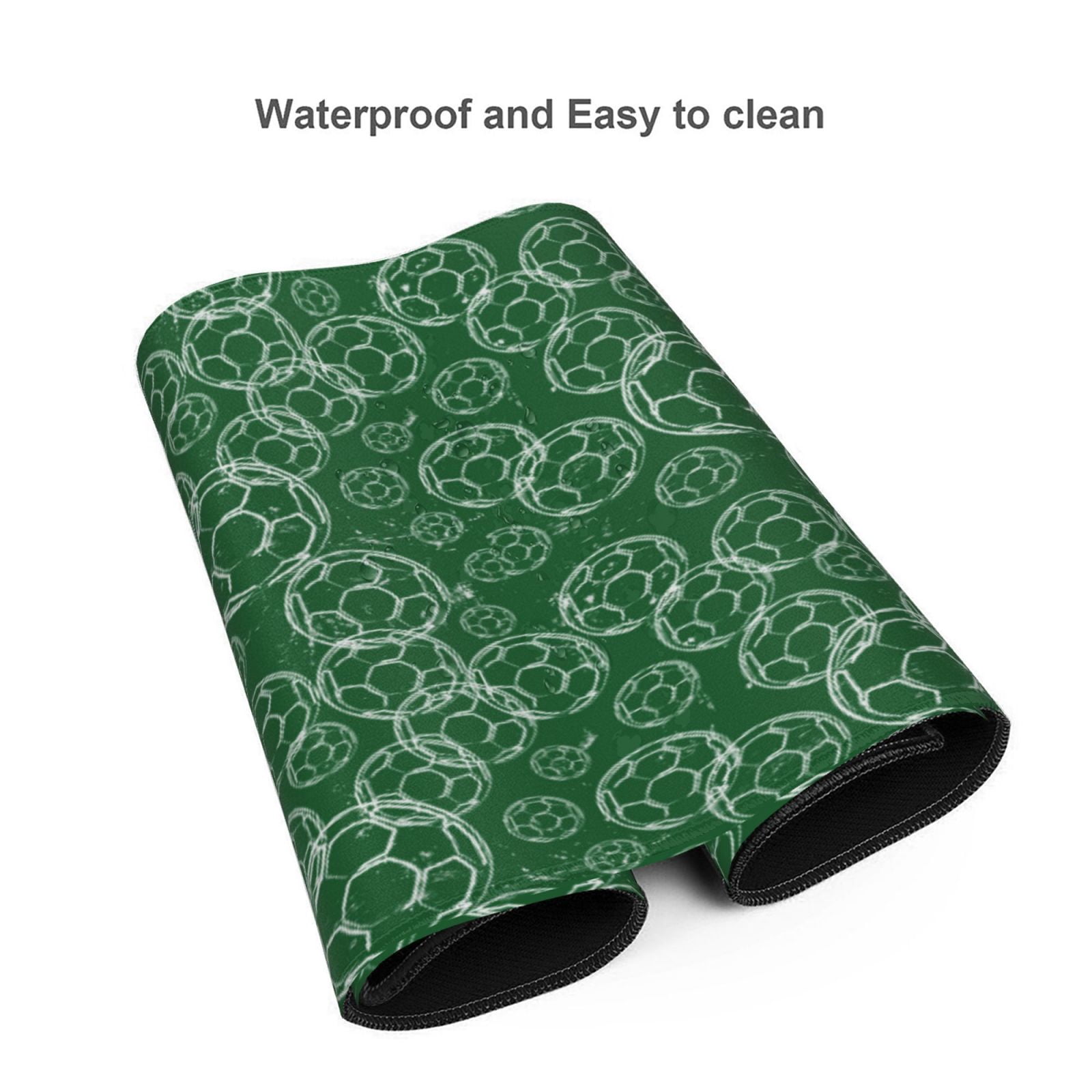 Xecao Soccer Print Large Mouse Pad, 16x35.5in Mousepad, Professional Non-Slip Rubber Base Big Mouse Pad, Mouse Pad for Gaming & Office Full Desk Mouse Pad